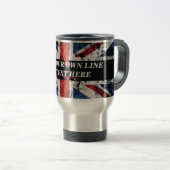 Mug De Voyage Ajouter votre texte sur le drapeau anglais Jeu d'o (Devant droit)