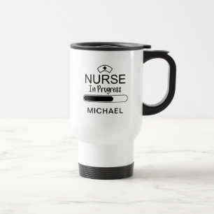 Mug De Voyage AJOUTEZ VOTRE NOM Infirmière en cours de voyage