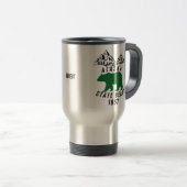 Mug De Voyage Alaska State Bears 1957 Retro Black Design (Devant droit)