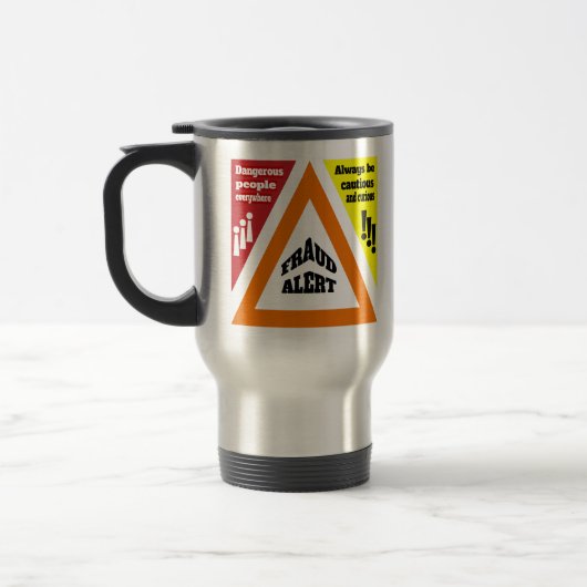 Mug De Voyage Alerte de fraude (Gauche)