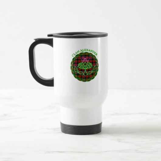 Mug De Voyage Alexander Scottish Tartan Celtic Thistle (Gauche)