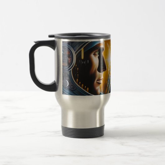 Mug De Voyage Alien et astronaute dans l'espace  (Gauche)