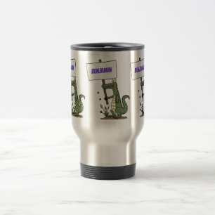 Mug De Voyage Aligator de crocodile drôle avec dessin animé