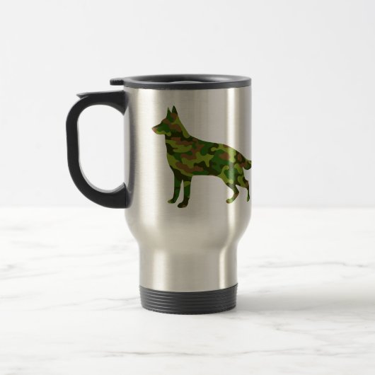 Mug De Voyage Allemand Shepard armée de camouflage vert chien de (Gauche)