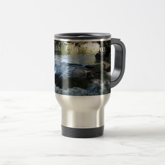 Mug De Voyage Aller Avec Le Flux (Devant droit)