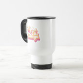 Mug De Voyage Alpha Chi Omega | Écriture Groovy (Devant gauche)