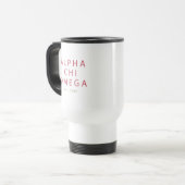 Mug De Voyage Alpha Chi Omega | Établi en 1885 (Devant gauche)
