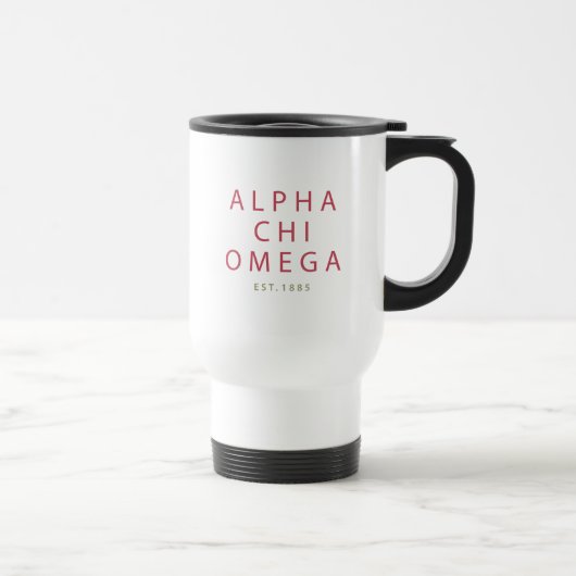 Mug De Voyage Alpha Chi Omega | Établi en 1885 (Droite)