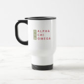 Mug De Voyage Alpha Chi Omega | Logo Empilé (Gauche)