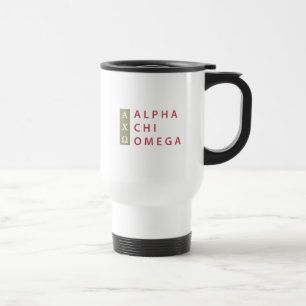 Mug De Voyage Alpha logo empilé par   d'Omega de Chi