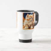 Mug De Voyage Alphonse Mucha Art Nouveau Chat orange (Devant droit)