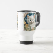 Mug De Voyage Alphonse Mucha Art Nouveau Kitten (Devant droit)