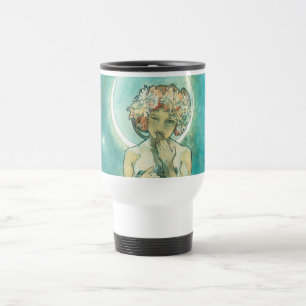Mug De Voyage Alphonse Mucha Lune Clair De Lune Art Nouveau