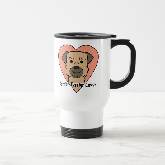 Mug De Voyage Amant de Terrier de frontière (Droite)