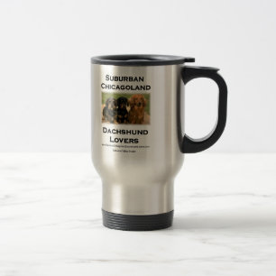 Mug De Voyage Amants suburbains de teckel de Chicagoland
