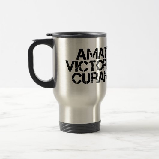 Mug De Voyage Amat Victoria Curam - Phrase latine (Gauche)