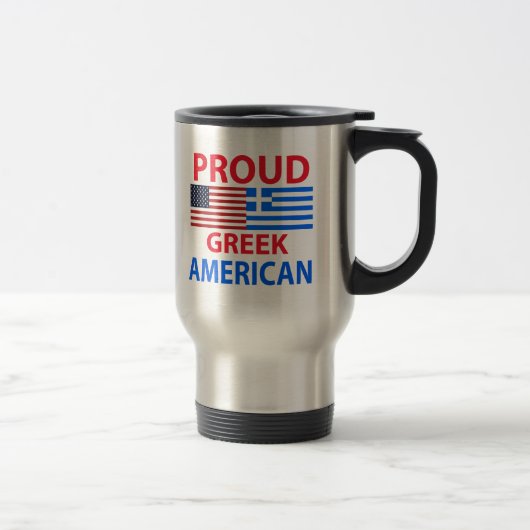 Mug De Voyage Américain grec fier (Droit)