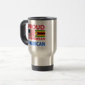 Mug De Voyage Américain zimbabwéen fier (Devant gauche)
