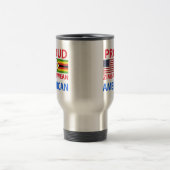 Mug De Voyage Américain zimbabwéen fier (Centre)
