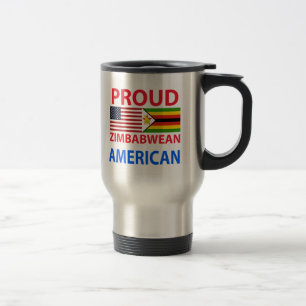 Mug De Voyage Américain zimbabwéen fier