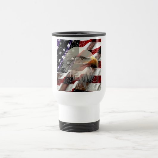 Mug De Voyage American Eagle Drapeau Voyage Mug (Centre)