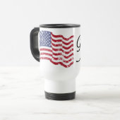Mug De Voyage American Flag - Dieu bénisse l'Amérique! -usagé (Devant gauche)