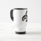 Mug De Voyage Amérindien Red Black Art Orca Killer Whale (Devant gauche)