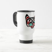 Mug De Voyage Amérindien rouge noir vector Art Kitty (Devant gauche)