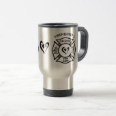 Mug De Voyage Amie de sapeurs-pompiers (Devant droit)