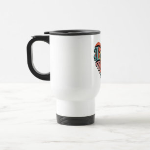 Mug De Voyage Amour à Cœur Rétro Psychedelia