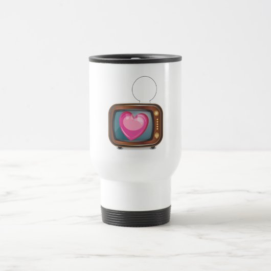 Mug De Voyage Amour à la télé (Centre)