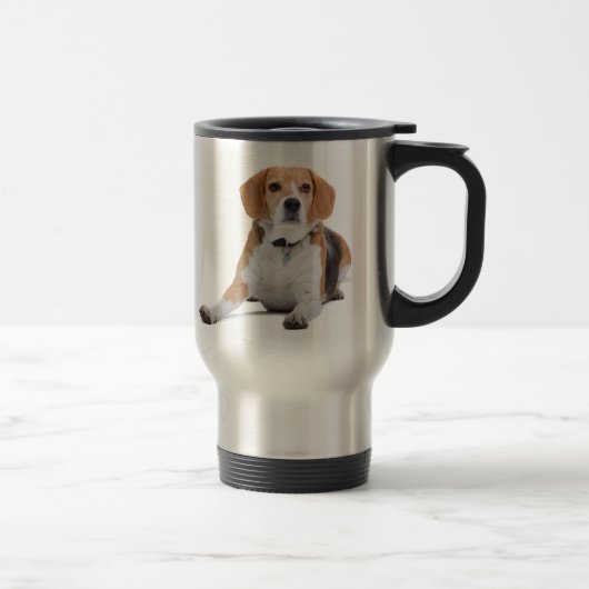 Mug De Voyage Amour Beagles en acier inoxydable (Droit)