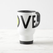 Mug De Voyage AMOUR de balle de tennis (Devant droit)