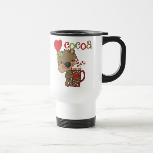 Mug De Voyage Amour de cacao d'ours de fille (Droite)