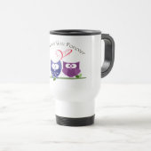 Mug De Voyage Amour de hibou vous pour toujours (Devant droit)