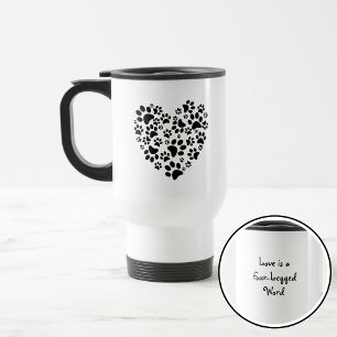 Mug De Voyage Amour de la Saint-Valentin Cœur Empreintes de Patt
