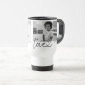 Mug De Voyage Amour de script photo moderne 2 (Devant droit)