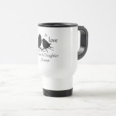 Mug De Voyage Amour entre mère fille citation d'oiseau (Devant droit)