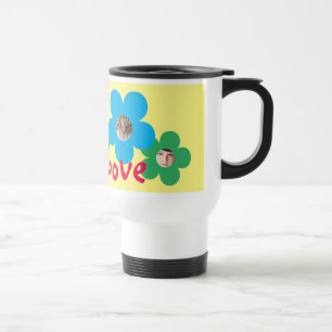 Mug De Voyage AMOUR PUR   VISAGES FUN FLOWER   Entièrement perso
