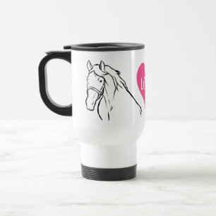 Mug De Voyage Amoureux de chevaux mignon Équestre Campagne Cowgi