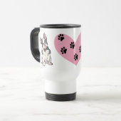 Mug De Voyage Amoureux des chiens français chiot (Devant gauche)