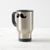 Mug De Voyage Amusant Humour de moustache noire (Devant gauche)