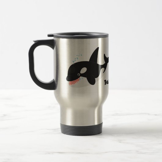 Mug De Voyage Amusante baleine orque mignonne dessin animé (Gauche)