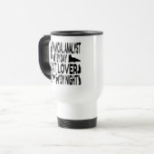 Mug De Voyage Analyste financier Amoureux des chats (Devant gauche)