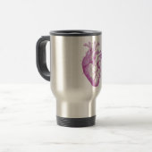Mug De Voyage Anatomie vintage pourpre de coeur (Devant gauche)