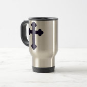 Mug De Voyage Ancienne croix chrétienne violette (Devant gauche)