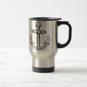 Mug De Voyage Ancre noire et blanche