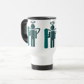 Mug De Voyage ange de snowboard (Devant gauche)