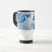 Mug De Voyage Anglais parlé ici terre nuageuse (Devant gauche)