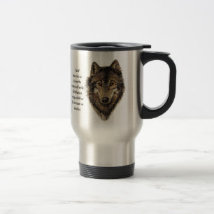 Mug De Voyage Animal inspiré de guide d'esprit de totem de loup